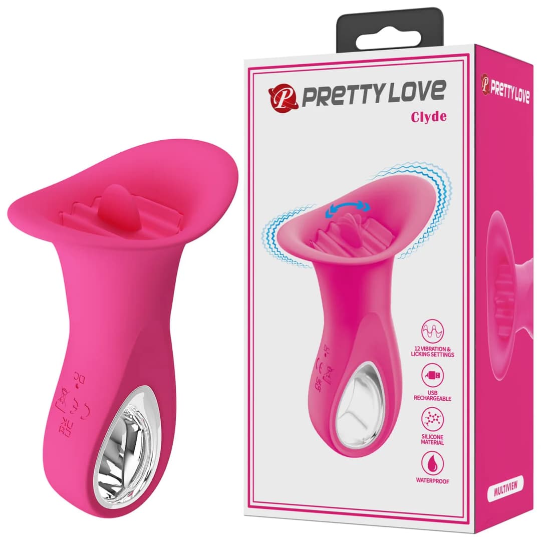 Вібростимулятор PRETTY LOVE Clyde, 12 vibration functions 12 licking settings