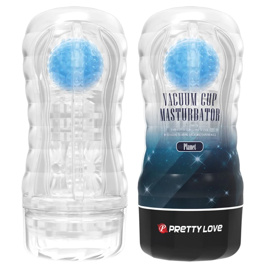 Прозорий мастурбатор вагіна PRETTY LOVE VACUUM CUP MASTURBATOR Planet ABS TPR