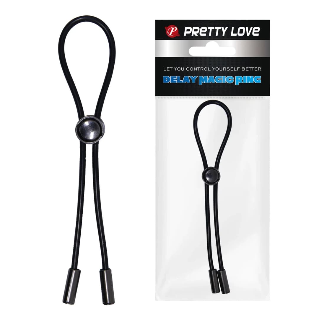 Ерекційне кільце Pretty Love Delay Magic Ring, чорне