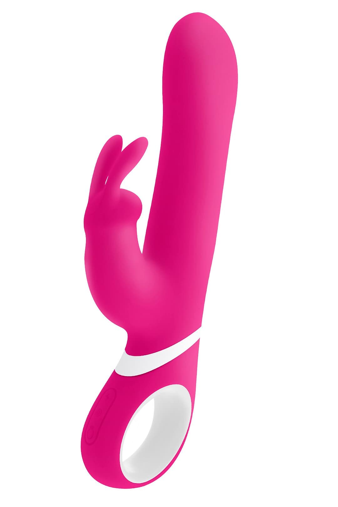 Вібратор з ротацією S Pleasures Premium Naughty Rabbit, рожевий