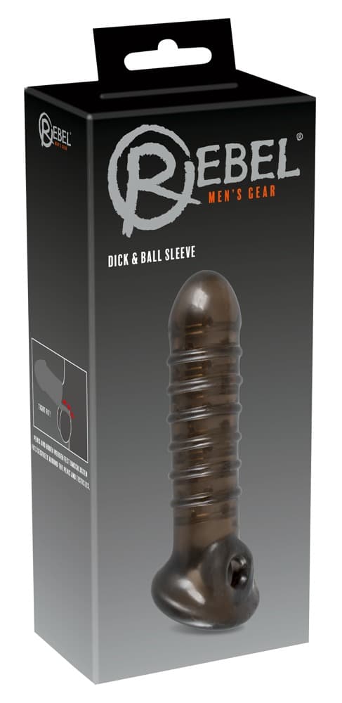 Насадка на пеніс Rebel Dick & Ball Seeve, чорна