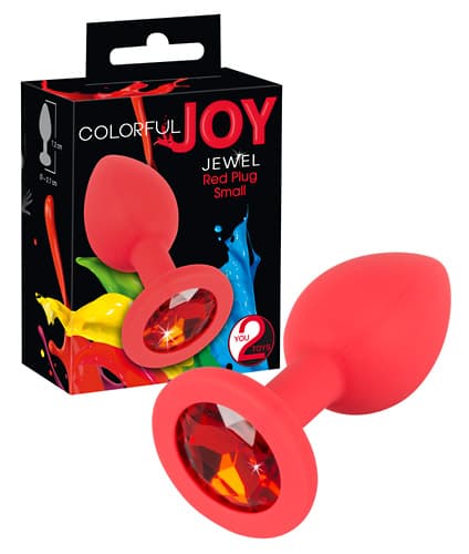Анальна пробка You2Toys Colorful Joy Jewel, червона — фото 1