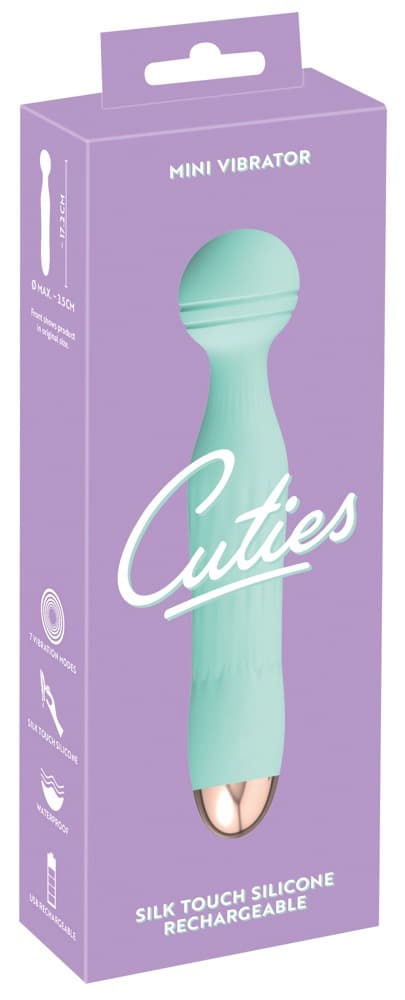 Універсальний вібромасажер Mini Vibrator Cuties Green, бірюзовий