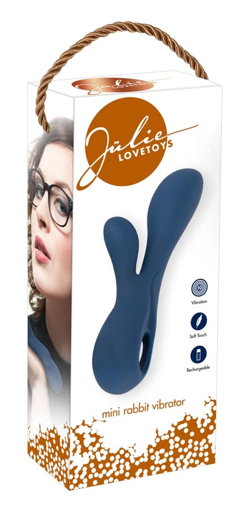 Вібратор Julie Lovetoys Mini Rabbit Vibrator, синій