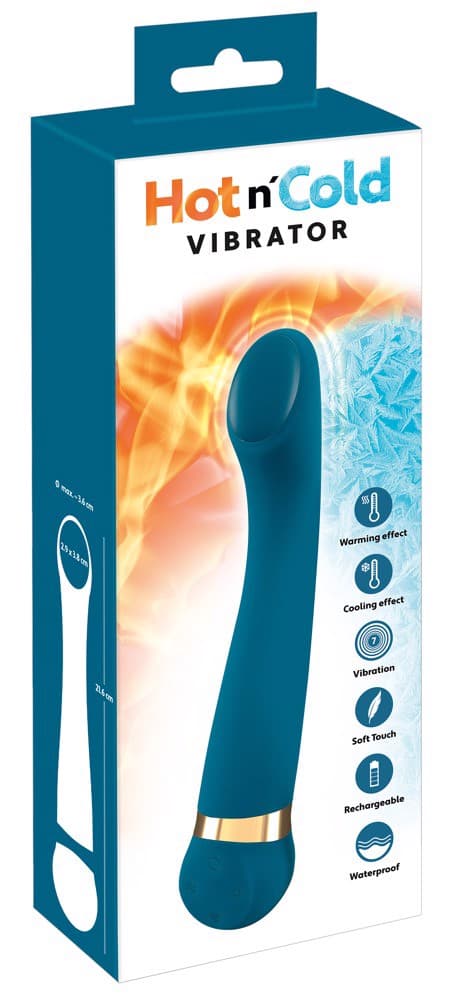 Вібратор для точки G з підігрівом та охолодженням Hot n' Cold Vibrator, бірюзовий