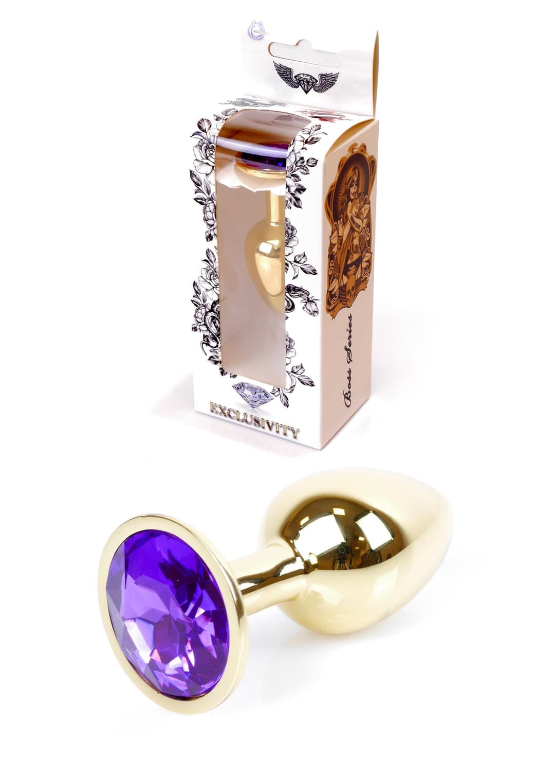 Анальна пробка - Jewellery Gold PLUG Purple — фото 1