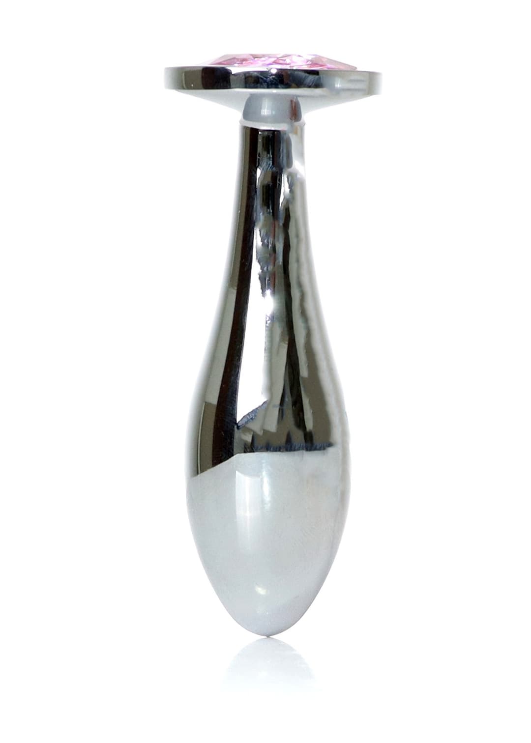 Анальна пробка Boss Series Plug Jewellery Silver Rose, металева, рожева, M