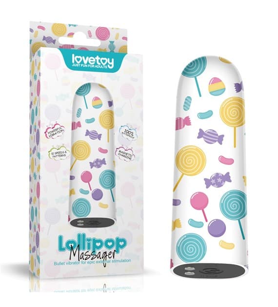 Кліторальний вібратор Lollipop Massager, білий
