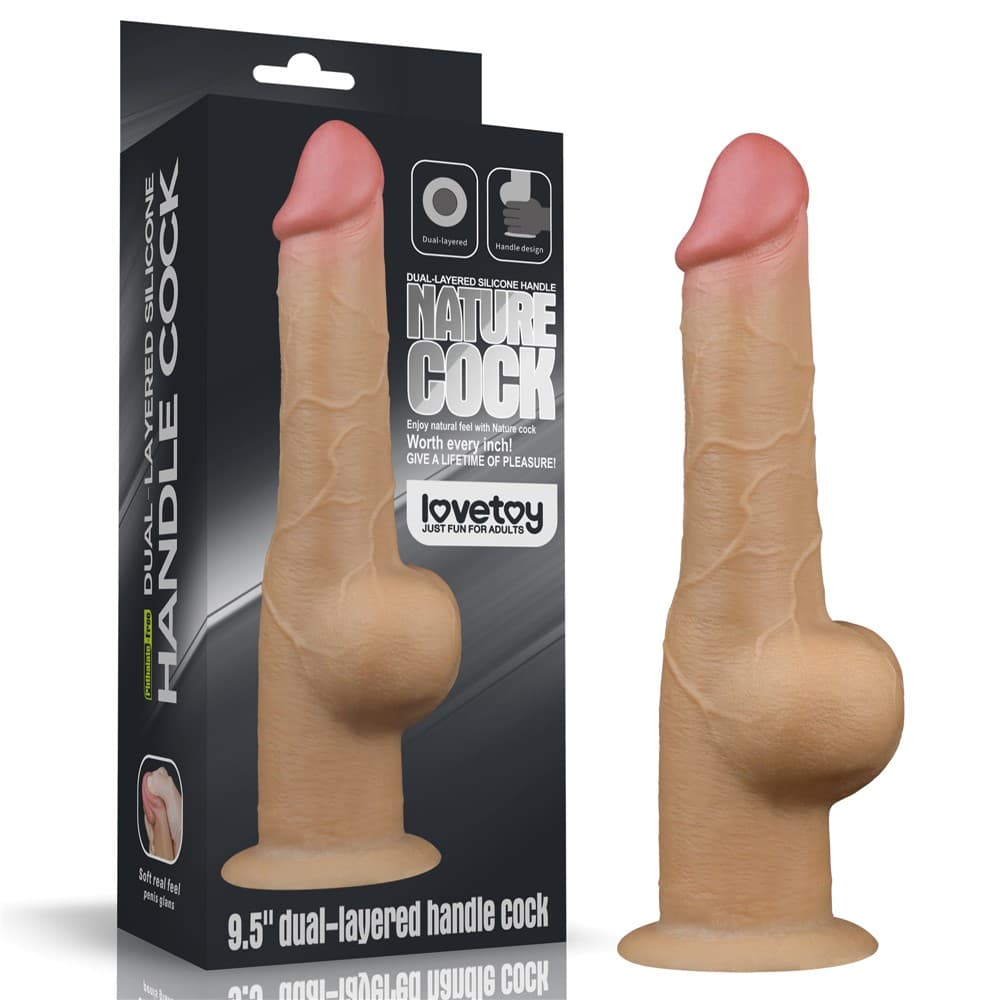 Фалоімітатор Dual Layered Silicone Nature Cock 9.5, тілесний