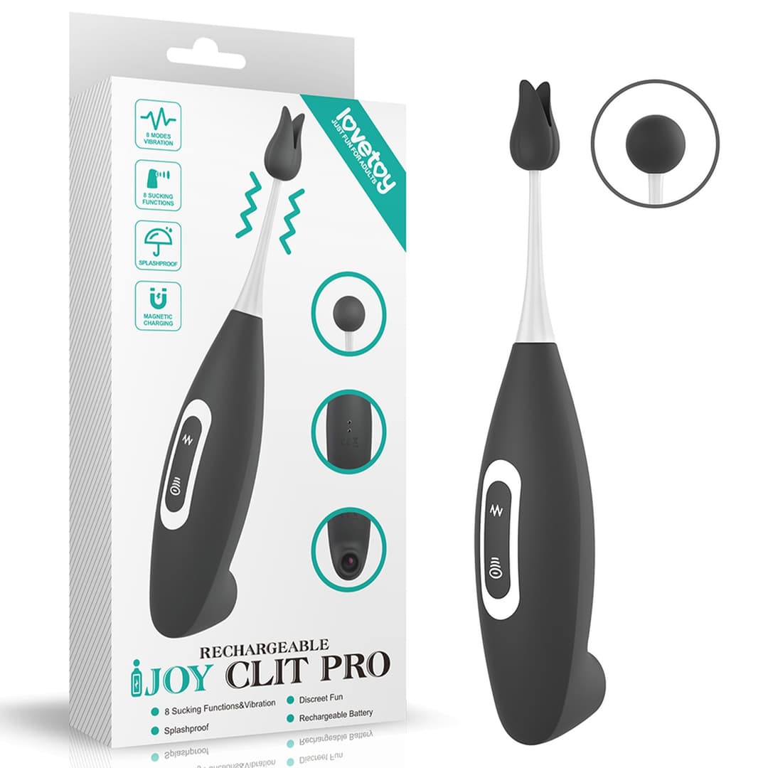 Кліторальний вібратор з вакуумним стимулятором IJOY Rechargeable Clit Pro, чорний