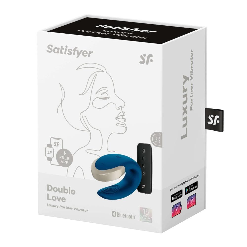 Вібратор Satisfyer Double Love Luxury Partner Vibrator, синій