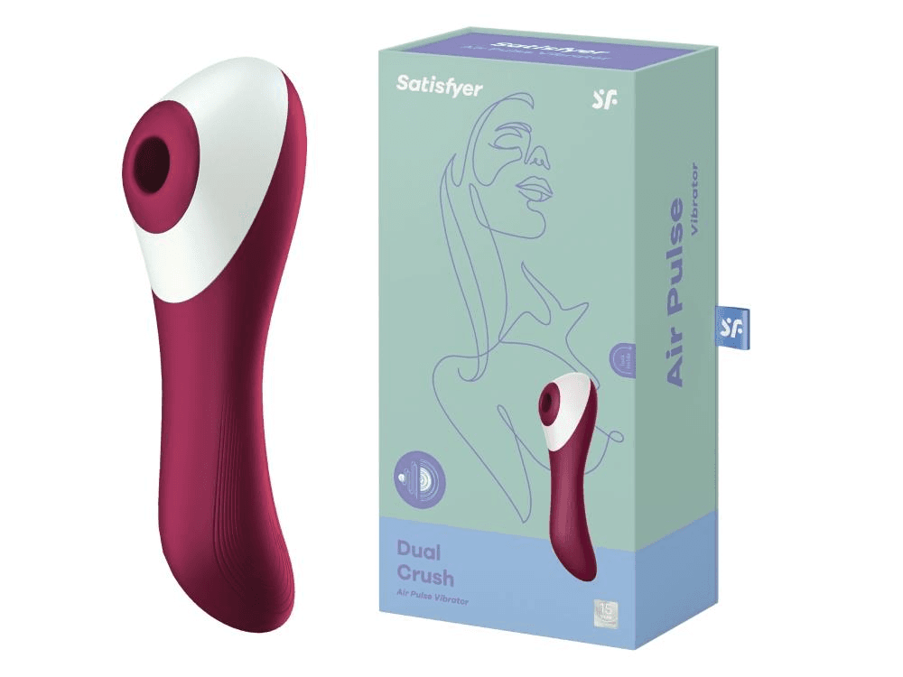 Симулятор орального сексу для жінок з вібрацією Satisfyer Dual Crush, бордовий