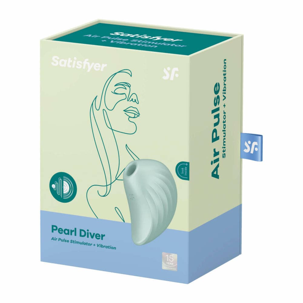 Симулятор орального сексу для жінок з вібрацією Satisfyer Pearl Diver, бірюзовий
