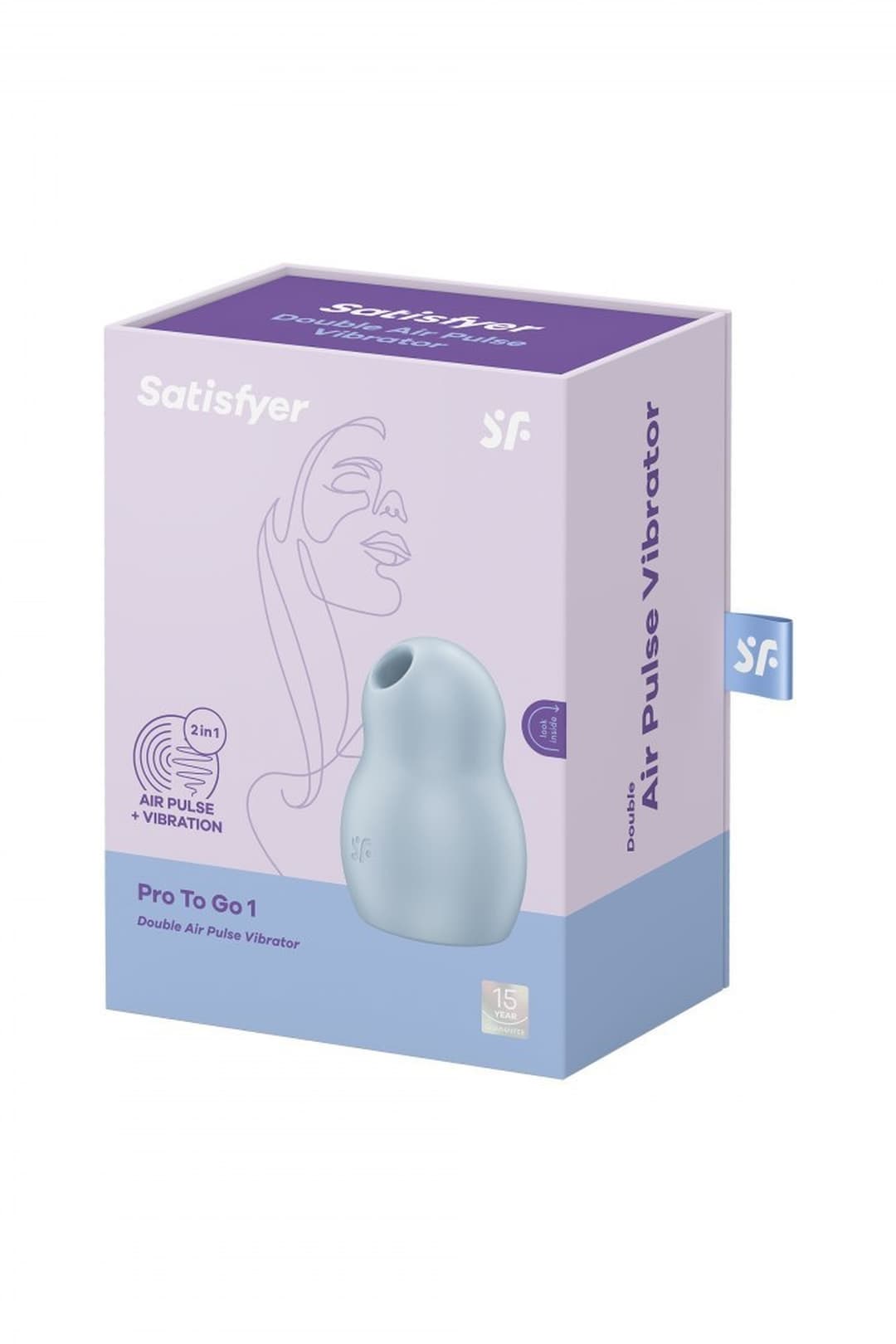 Симулятор орального сексу для жінок з вібрацією Satisfyer Pro To Go 1, блакитний