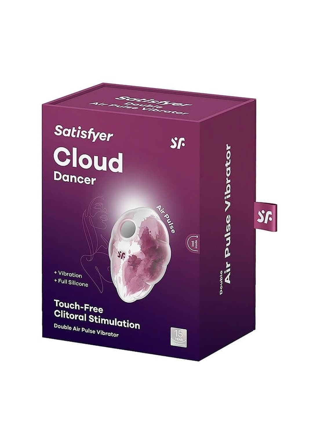 Симулятор орального сексу для жінок з вібрацією Satisfyer Cloud Dancer, біло-рожевий