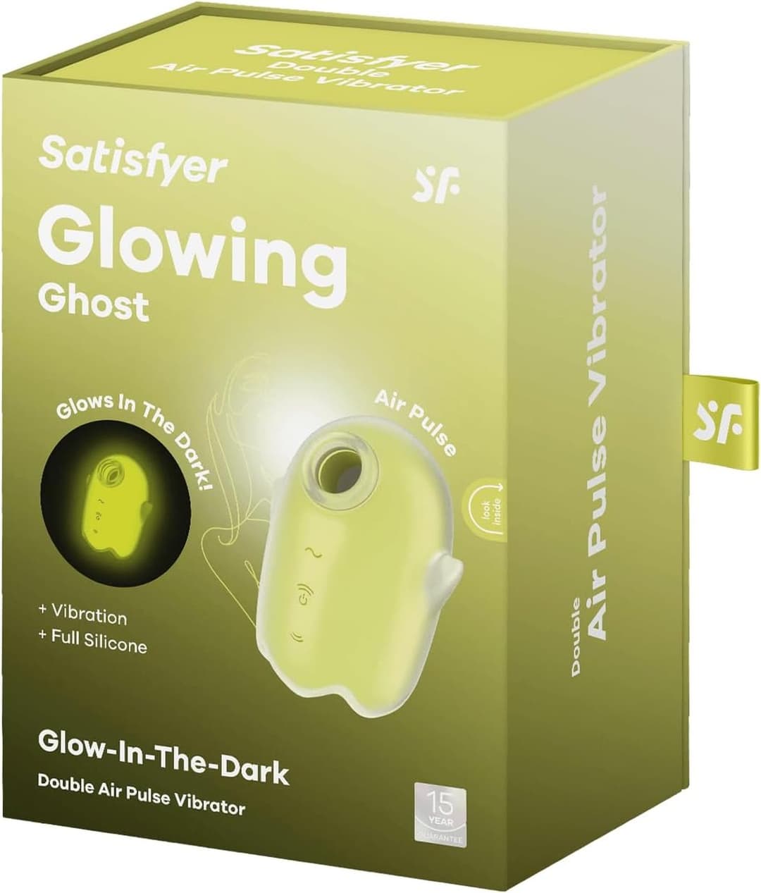 Симулятор орального сексу для жінок з вібрацією Satisfyer Glowing Ghost, жовтий
