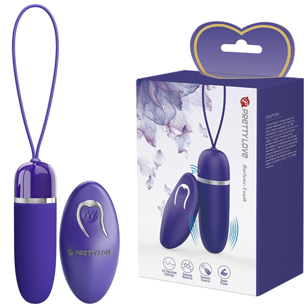 ВІбропуля з пультом керування PRETTY LOVE darlene - Youth, 12 vibration functions Wireless remote co