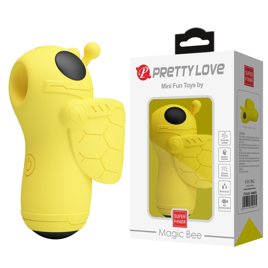 Симулятор орального сексу для жінок Pretty Love Magic Bee, жовтий
