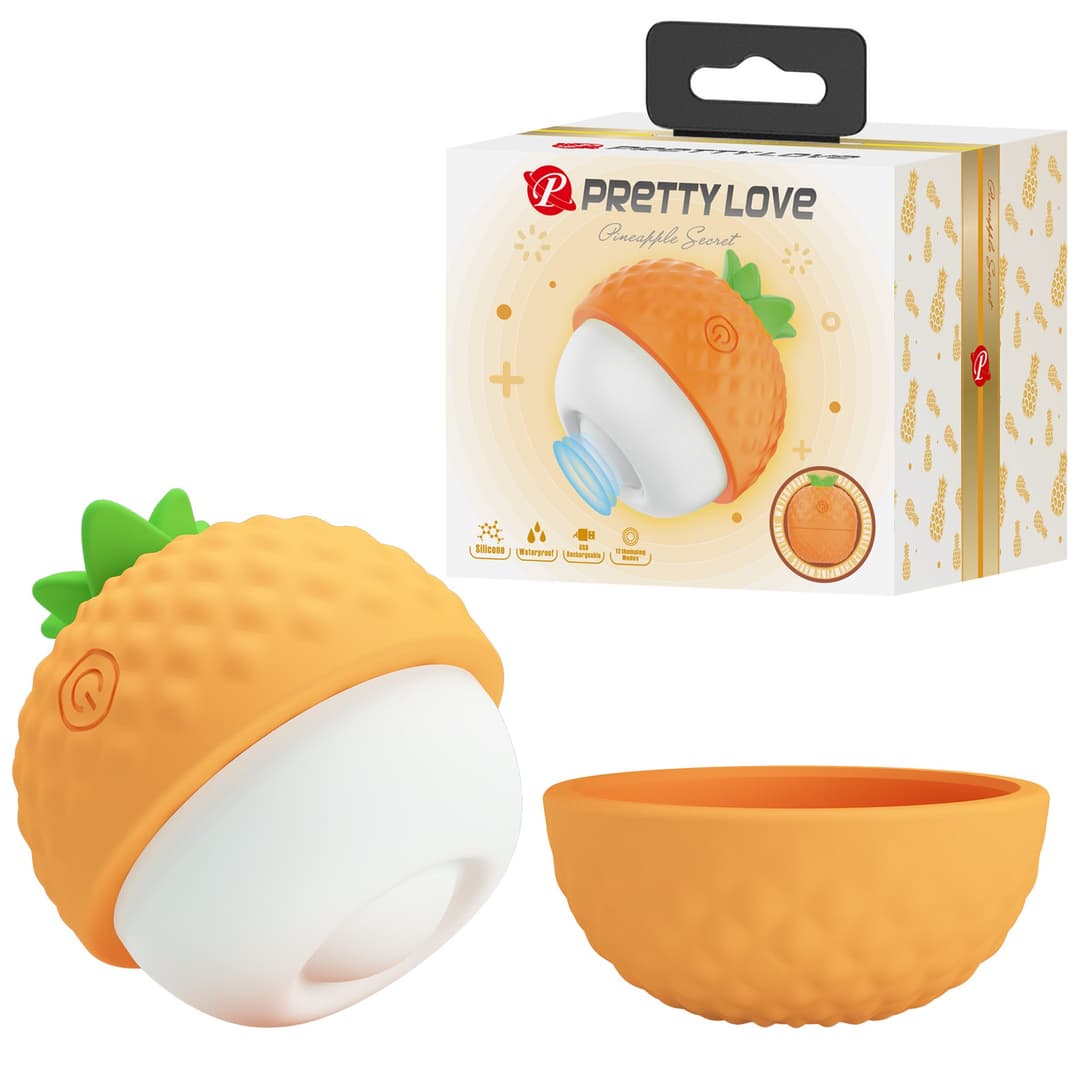 Кліторальний вібратор з пульсацією Pretty Love Pineapple Secret, помаранчевий