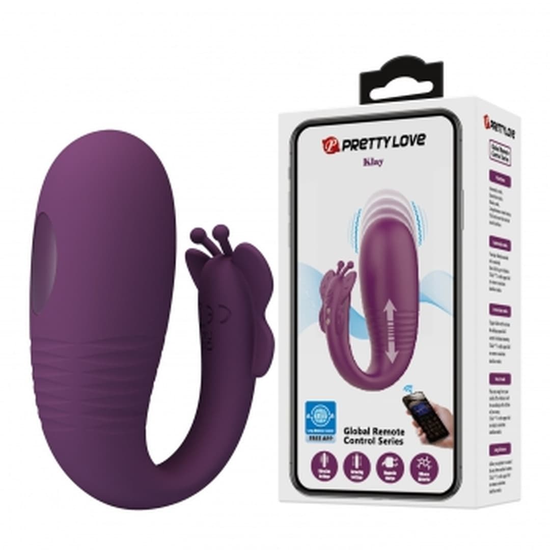 Вібростимулятор PRETTY LOVE - Klay, 10 vibration functions 10 thrusting settings Mobile APP remote c