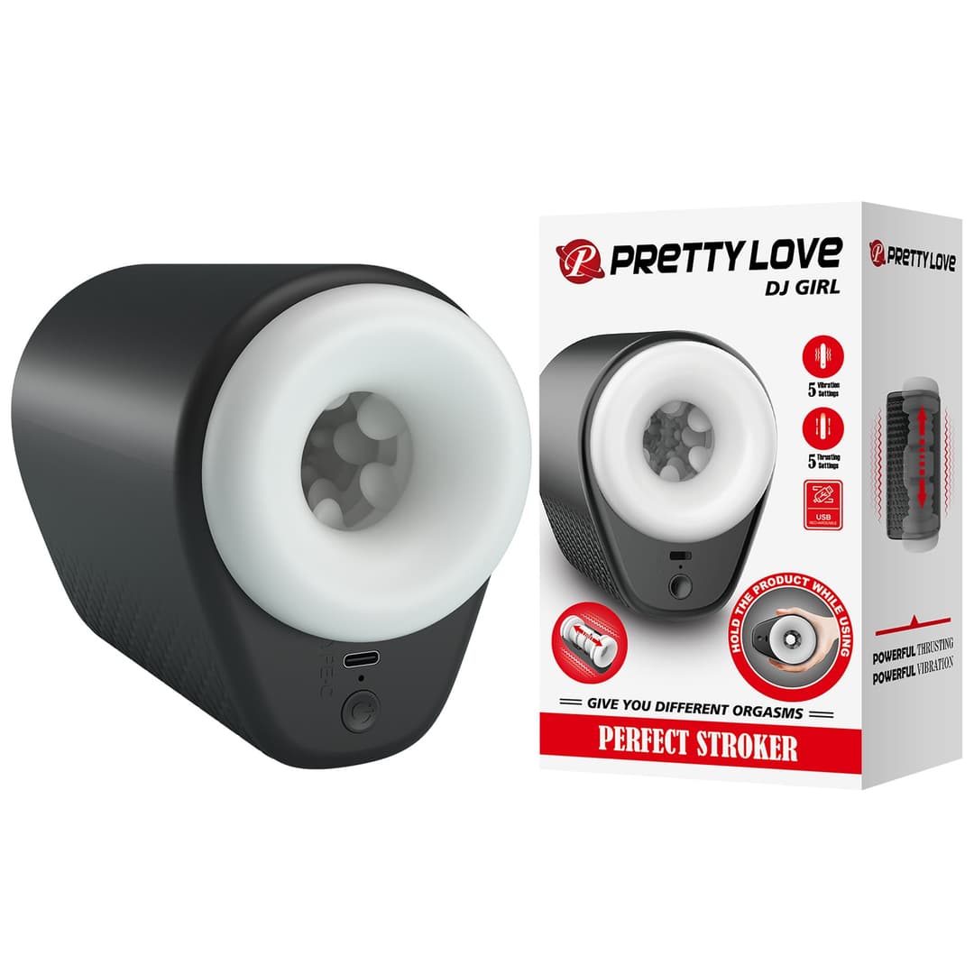 Мастурбатор PRETTY LOVE Dj Girl, 5 vibration functions 5 thrusting settings