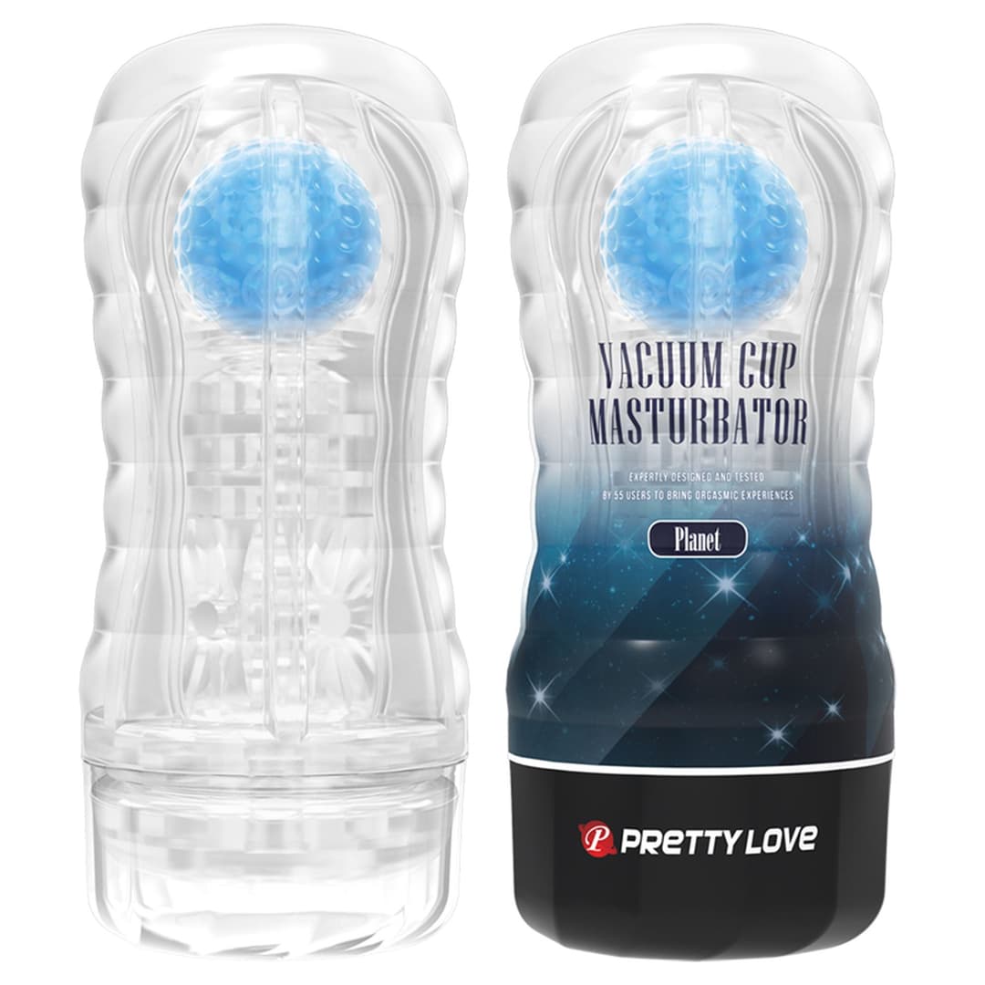 Прозорий мастурбатор вагіна PRETTY LOVE VACUUM CUP MASTURBATOR Planet ABS TPR