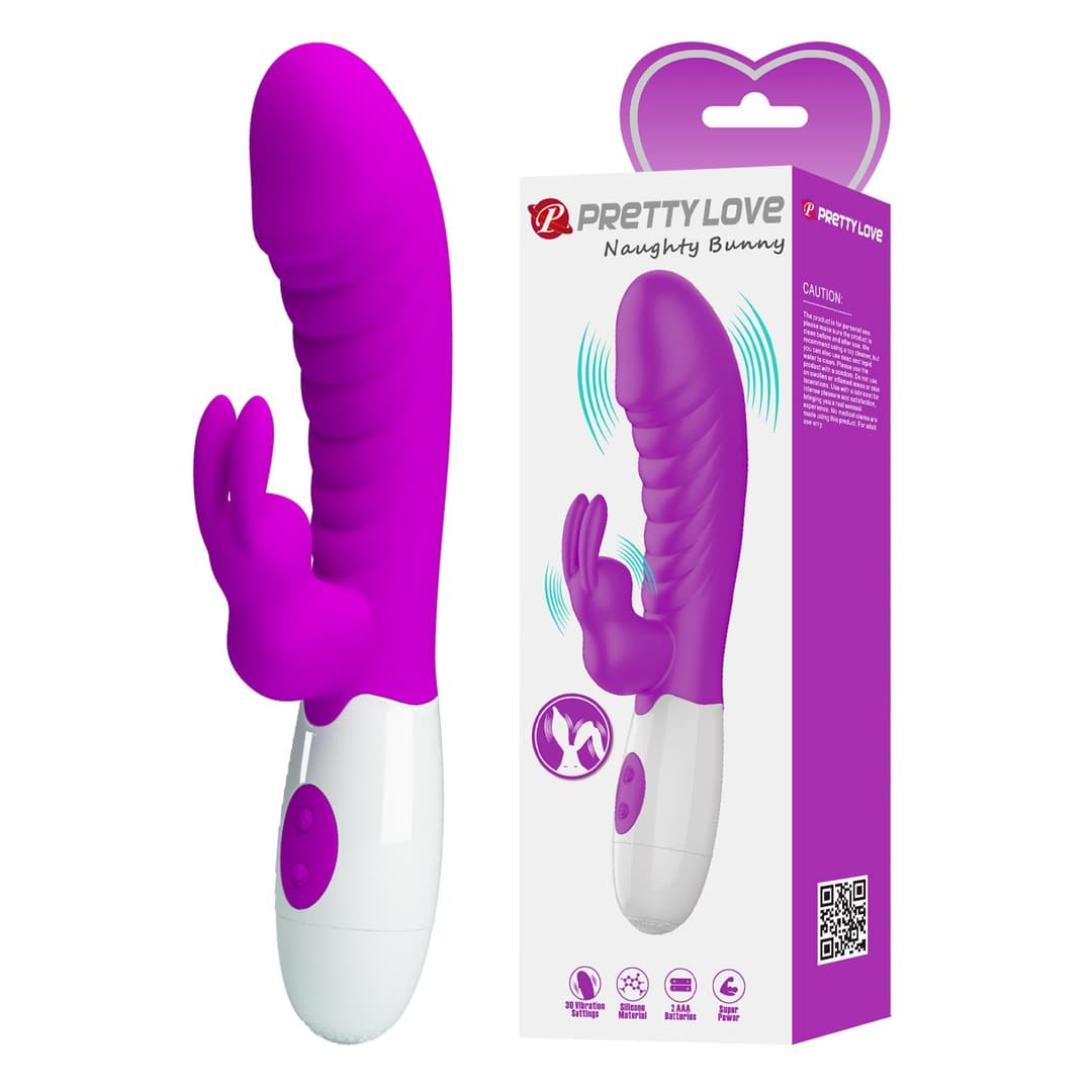 Вібратор Pretty Love Naughty Bunny, рожевий