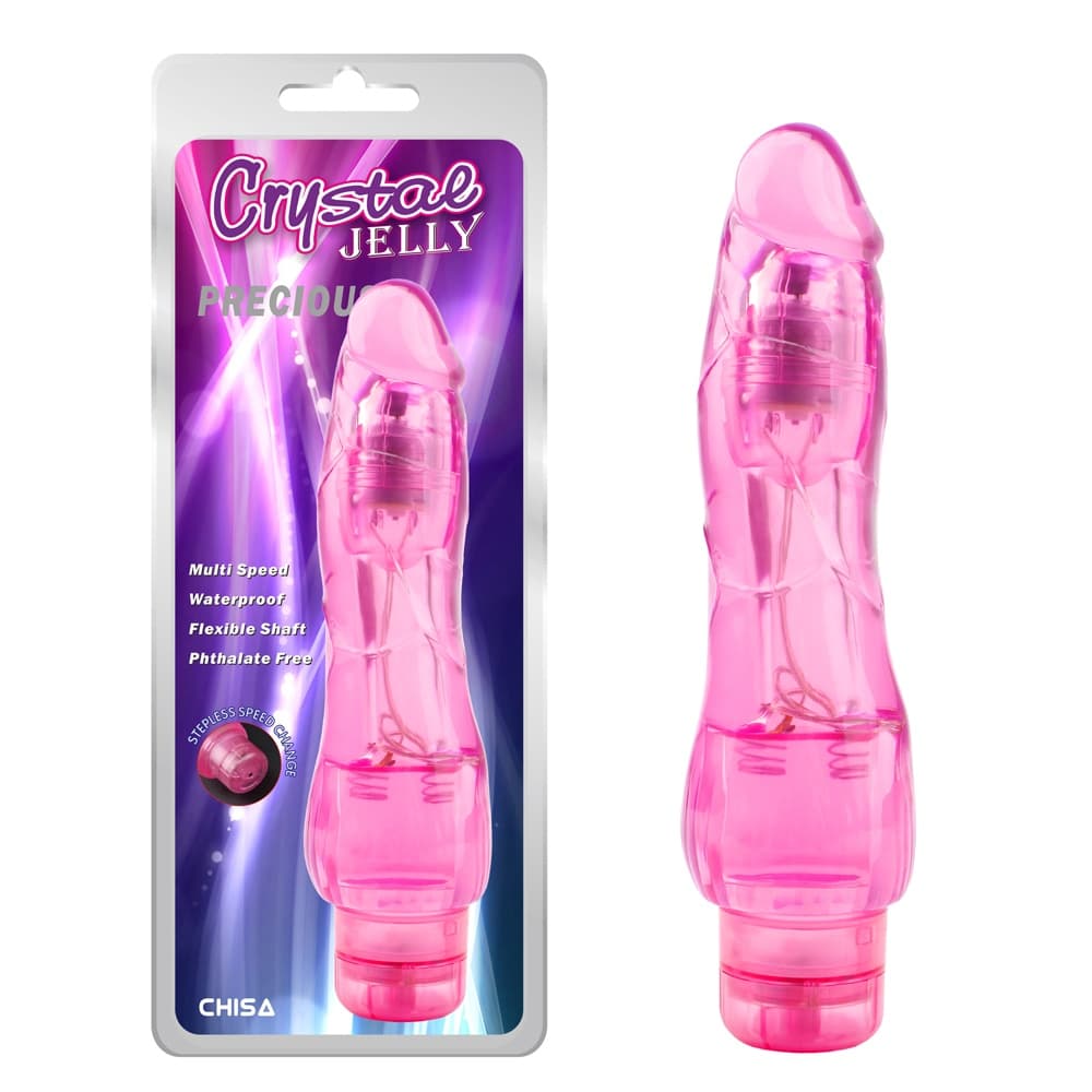 Вібратор Crystal Jelly Precious, рожевий